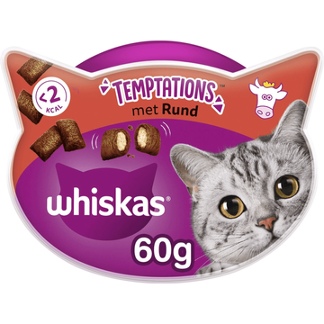 Whiskas Temptations Kattensnacks met Rund - JUMBO