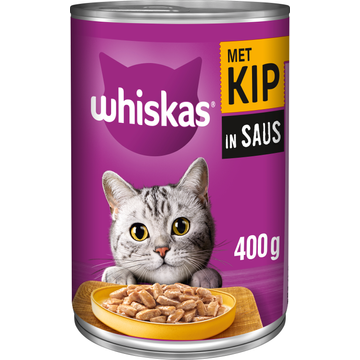Whiskas in saus kattennatvoer kip blik - JUMBO
