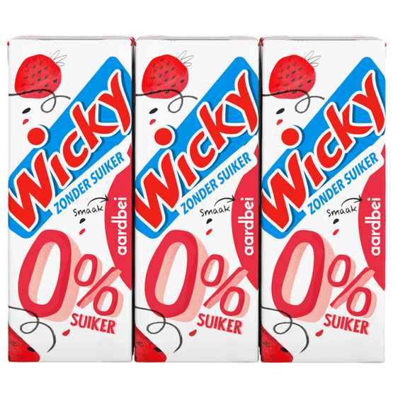 Wicky Aardbei 0% 6x20 cl - Dirk