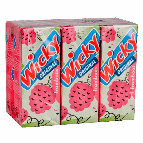 Wicky Original Framboos 6-pack - PLUS