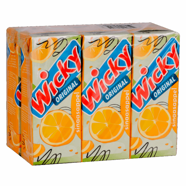 Wicky Original sinaasappel 6-pack - PLUS