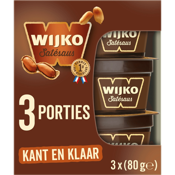 Wijko Satésaus kant en klaar 3 x 80 g - JUMBO