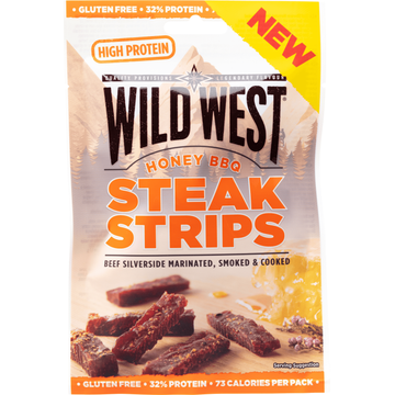 Wild West Honey BBQ Steak Strips - JUMBO
