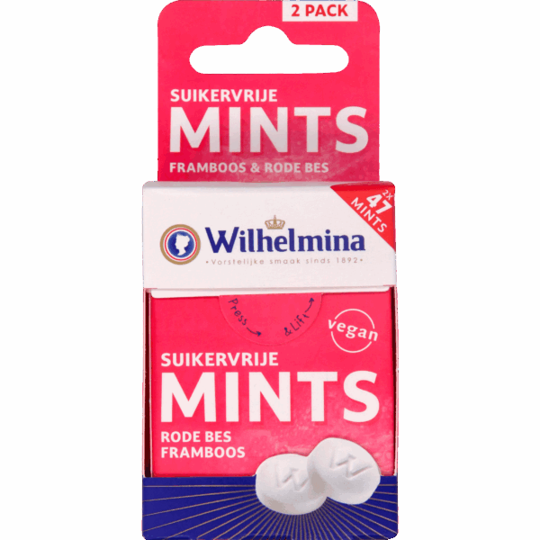 Wilhelmina Mints SV framboos/rode bes - PLUS