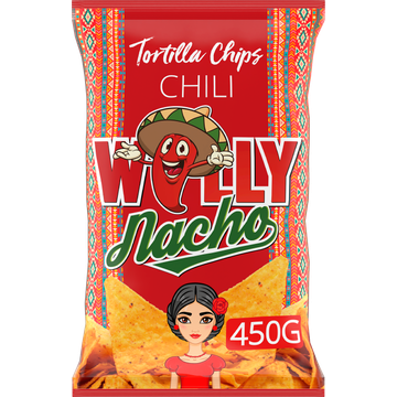 Willy Nacho Tortilla Chips Chili - JUMBO