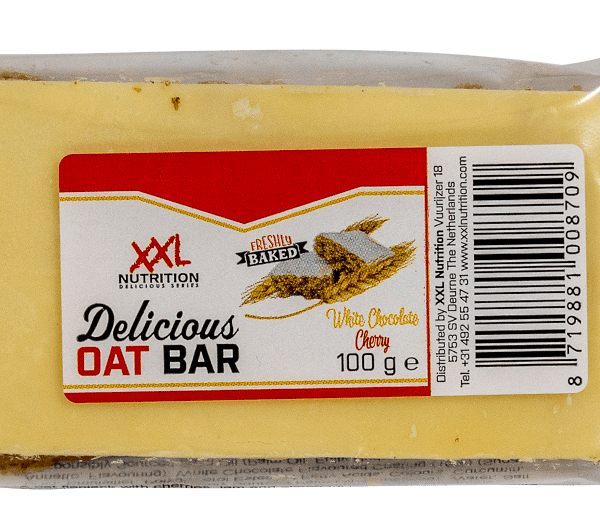 XXL Nutrition Delicious Oat Bar Witte Chocolade Kers - PLUS
