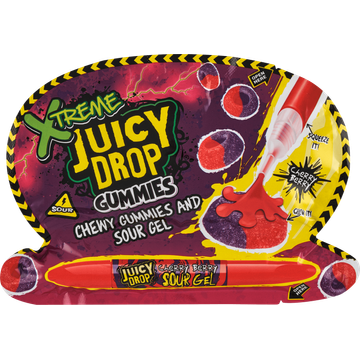 Xtreme Juicy Drop Chewy Gummies and Sour Gel - JUMBO