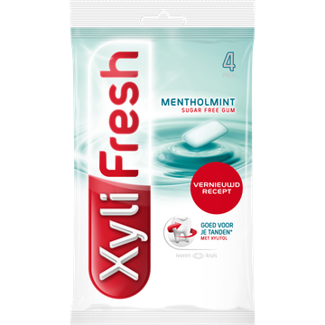 Xylifresh Mentholmint Suikervrij Kauwgom 4-Pack - JUMBO
