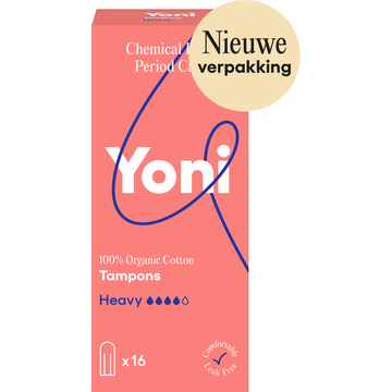 Yoni tampons heavy 100% biologisch katoen 16 stuks - JUMBO