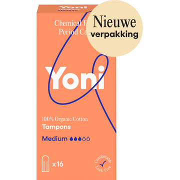 Yoni tampons medium 100% biologisch katoen - JUMBO