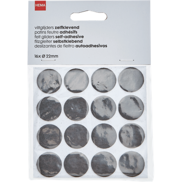 Zelfklevende Viltglijders Bruin 16x22mm - JUMBO