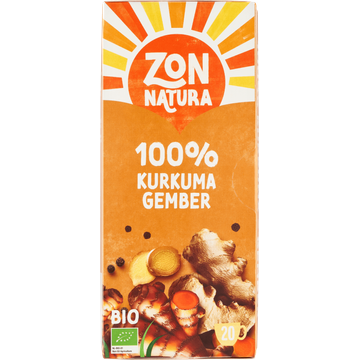 Zonnatura 100% Kurkuma Gember Bio 20 Zakjes - JUMBO