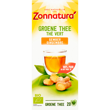 Zonnatura Bio Groene Thee Gember 20 Stuks - JUMBO