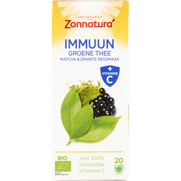 Zonnatura Bio Immuun Groene Thee Matcha & Zwarte Bessmaak - JUMBO