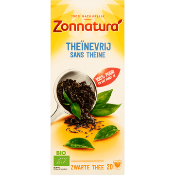 Zonnatura Bio Theïnevrij Zwarte Thee 20 Stuks - JUMBO