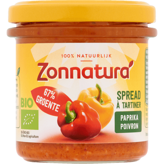Zonnatura Groentespread paprika - Dirk