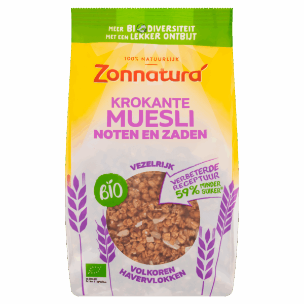 Zonnatura Krokante Muesli Noten & Zaden - PLUS