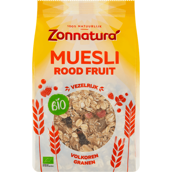 Zonnatura Muesli rood fruit vezelrijk - Dirk