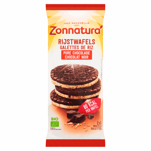 Zonnatura Rijstwafel pure chocolade bio - PLUS