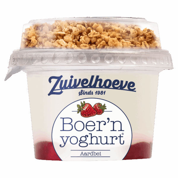 Zuivelhoeve Boer'n Yoghurt muesli aardbei - PLUS