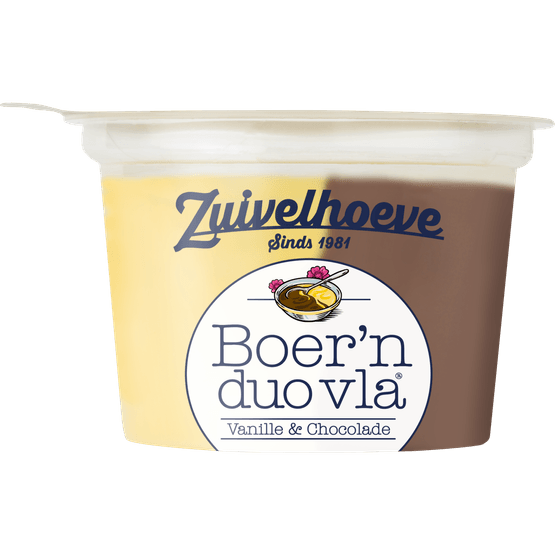 Zuivelhoeve Boern duo vla vanille chocolade - Dirk