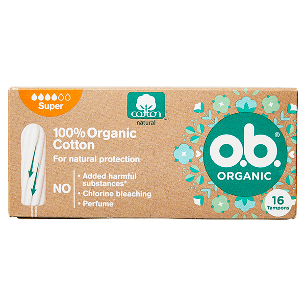 o.b. Organic Super Tampons - 16 st - PLUS
